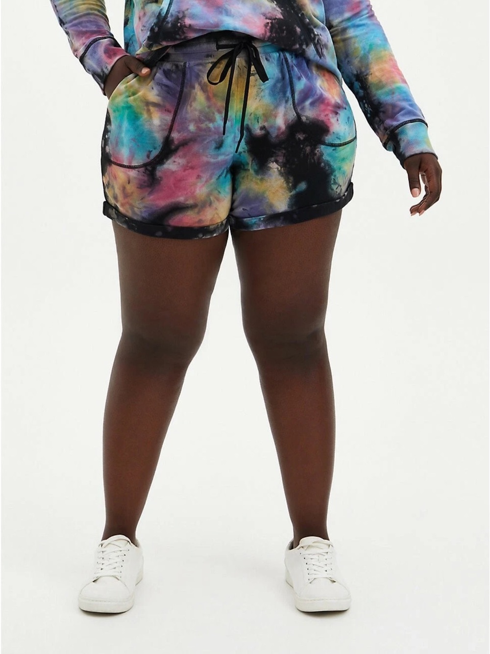 torrid 2x Multicolor Tie-Dye active Drawstring Athletic Shorts